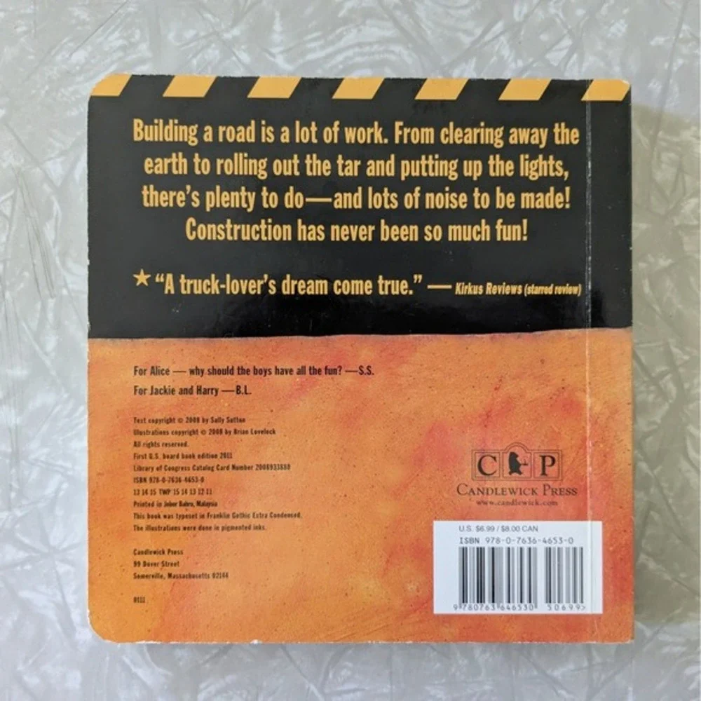 Roadwork Board Book Sally Sutton‎ Brian Lovelock Construction Trucks